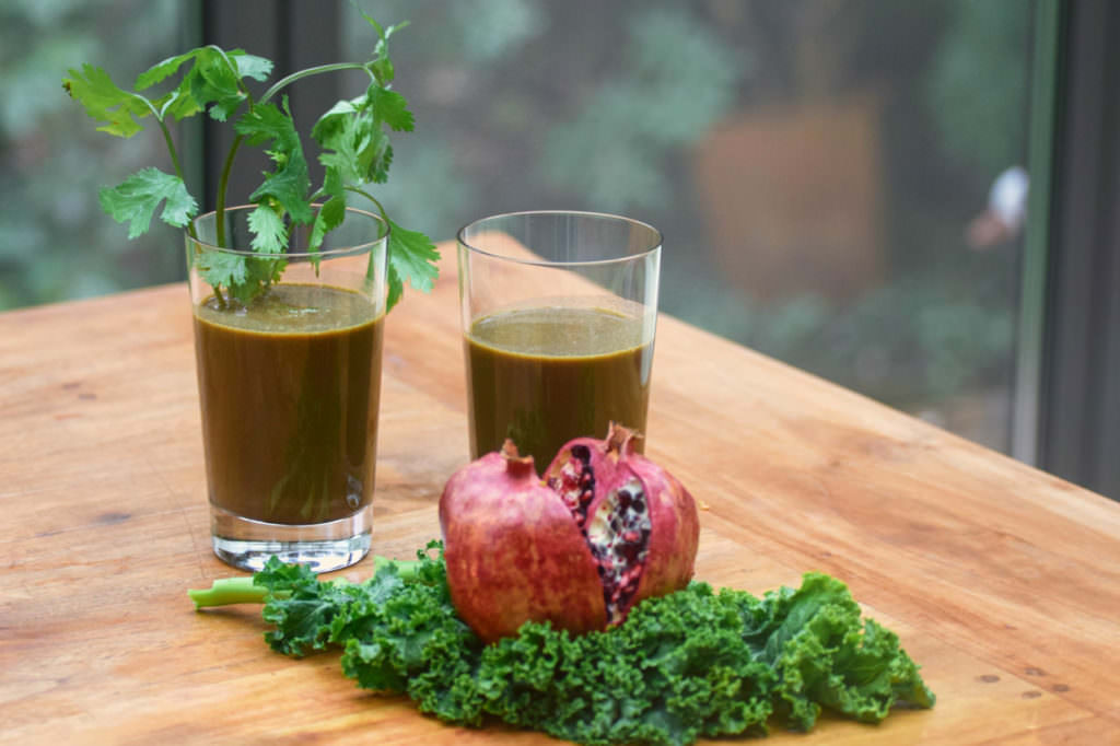 Saft Grünkohl Granatapfel Koriander